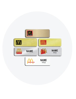 McDonalds 1.5" x 3" Name Badge (Logo 3) - image2